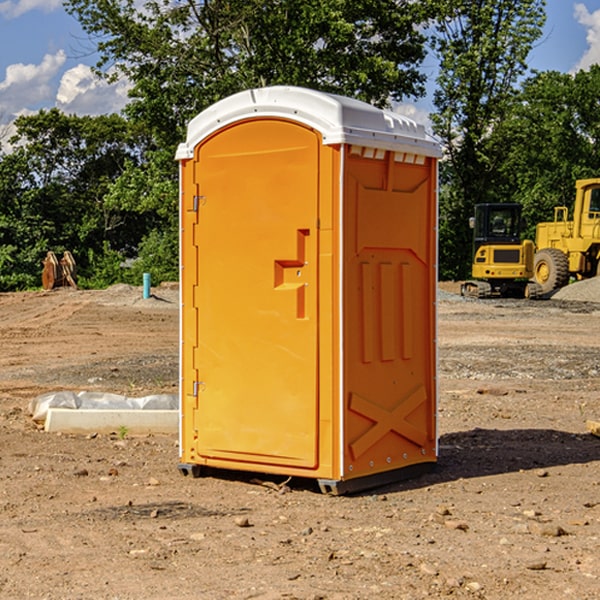 can i customize the exterior of the porta potties with my event logo or branding in Clermont Iowa